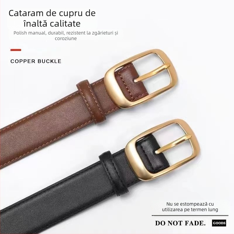 Curea nouă pentru femei, cu cataramă simplă, populară la modă, curea decorativă versatilă pentru blugi, en-gros la fața locului, la modă, de internet, celebrități