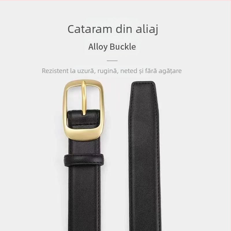 Curea nouă pentru femei, cu cataramă simplă, populară la modă, curea decorativă versatilă pentru blugi, en-gros la fața locului, la modă, de internet, celebrități