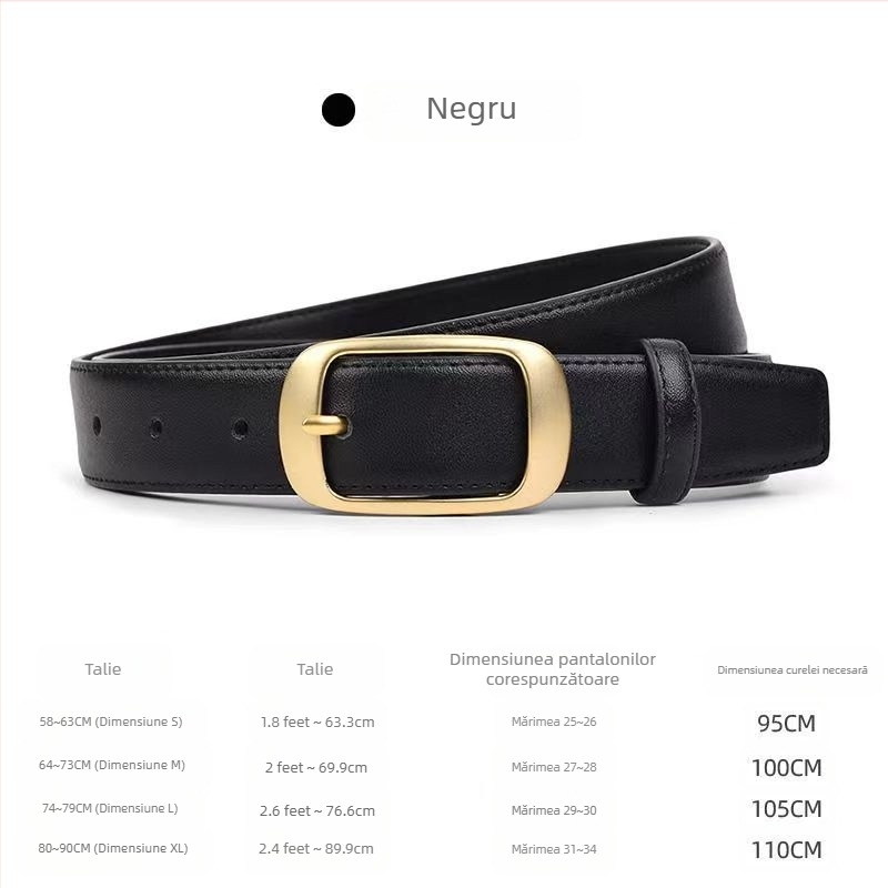 Curea nouă pentru femei, cu cataramă simplă, populară la modă, curea decorativă versatilă pentru blugi, en-gros la fața locului, la modă, de internet, celebrități