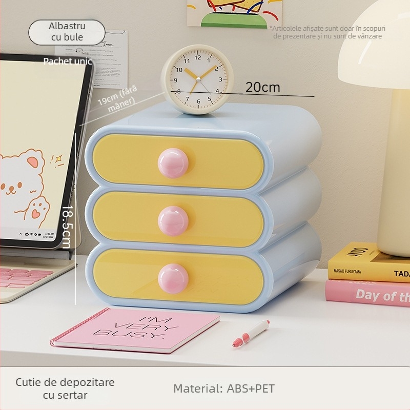 Cutie de depozitare pentru cosmetice pentru începutul sezonului școlar, cutie de depozitare pentru birou de înaltă calitate pentru dormitor, suport pentru depozitare cosmetice