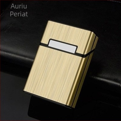 Toc de țigară din aliaj de aluminiu nou, toc de țigară periat, toc de țigară metalic, toc de țigară cu cataramă magnetică, toc de țigară metalic pentru bărbați