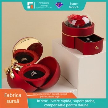 Cutie de bijuterii magnetică cu arc sferic fierbinte transfrontalieră, Tanabata, cutie de bijuterii pentru inel de propunere de Ziua Îndrăgostiților, colier, cutie de bijuterii