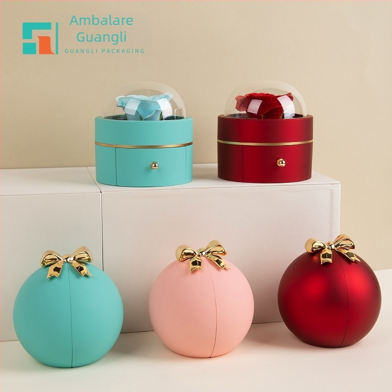 Cutie de bijuterii magnetică cu arc sferic fierbinte transfrontalieră, Tanabata, cutie de bijuterii pentru inel de propunere de Ziua Îndrăgostiților, colier, cutie de bijuterii