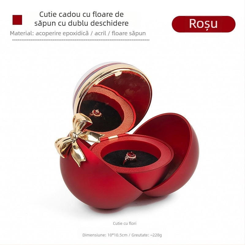 Cutie de bijuterii magnetică cu arc sferic fierbinte transfrontalieră, Tanabata, cutie de bijuterii pentru inel de propunere de Ziua Îndrăgostiților, colier, cutie de bijuterii