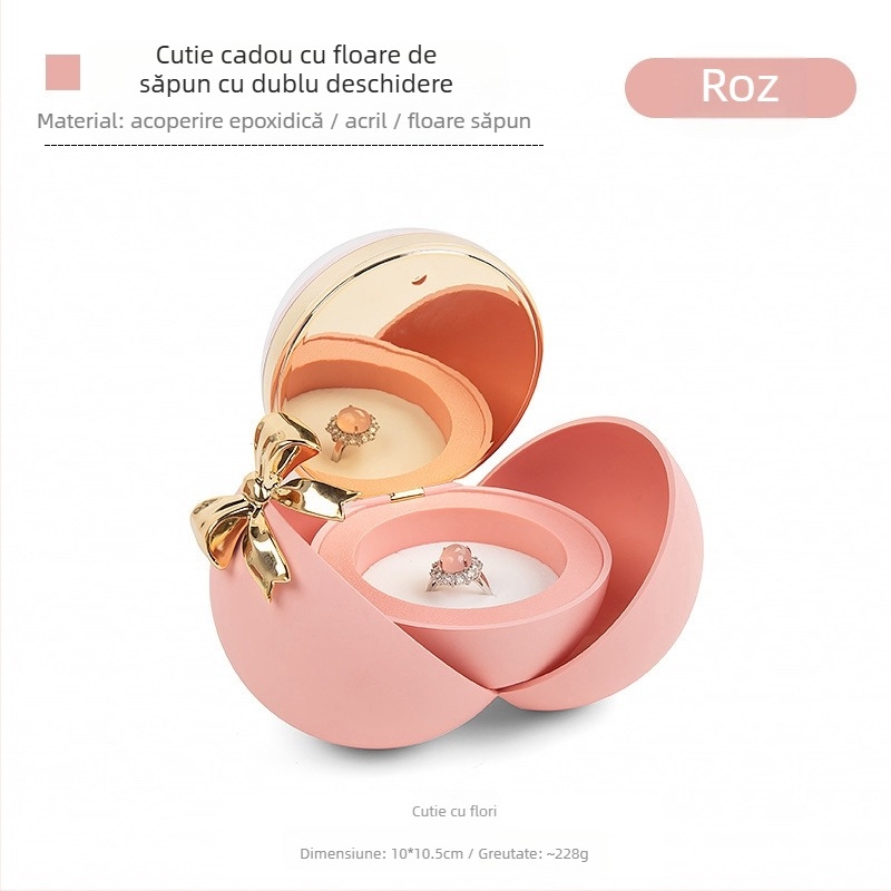 Cutie de bijuterii magnetică cu arc sferic fierbinte transfrontalieră, Tanabata, cutie de bijuterii pentru inel de propunere de Ziua Îndrăgostiților, colier, cutie de bijuterii