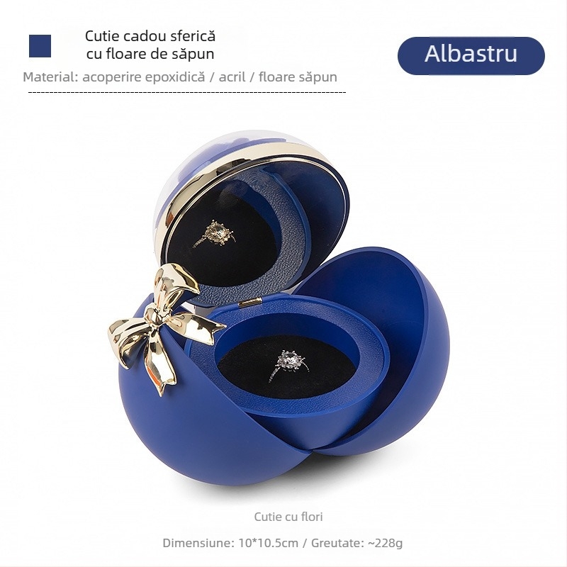 Cutie de bijuterii magnetică cu arc sferic fierbinte transfrontalieră, Tanabata, cutie de bijuterii pentru inel de propunere de Ziua Îndrăgostiților, colier, cutie de bijuterii