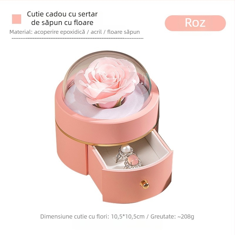 Cutie de bijuterii magnetică cu arc sferic fierbinte transfrontalieră, Tanabata, cutie de bijuterii pentru inel de propunere de Ziua Îndrăgostiților, colier, cutie de bijuterii