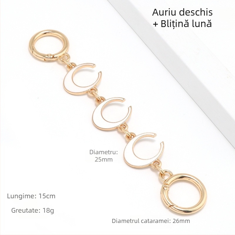 Geantă cu lanț extins Mahjong Bag Dionyor Bag subraț curea de umăr transformare inimă lună lanț accesorii perlă lanț decorare