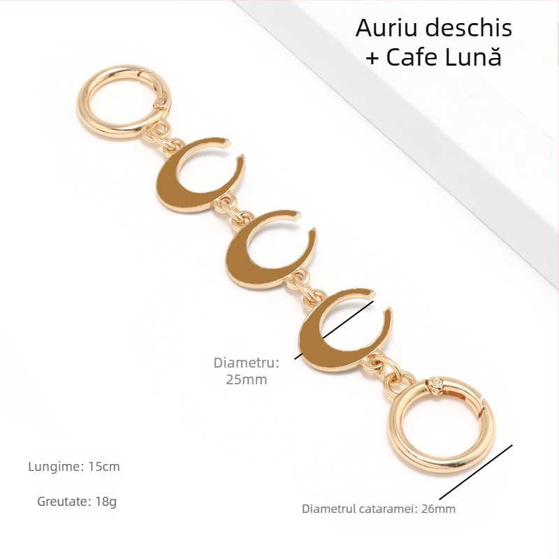 Geantă cu lanț extins Mahjong Bag Dionyor Bag subraț curea de umăr transformare inimă lună lanț accesorii perlă lanț decorare