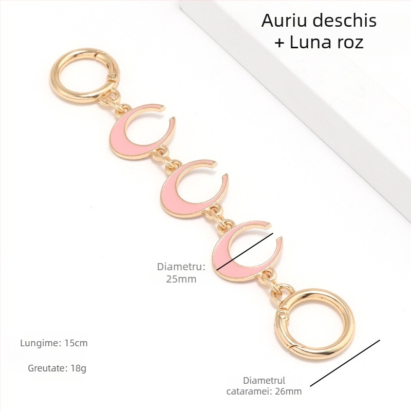 Geantă cu lanț extins Mahjong Bag Dionyor Bag subraț curea de umăr transformare inimă lună lanț accesorii perlă lanț decorare