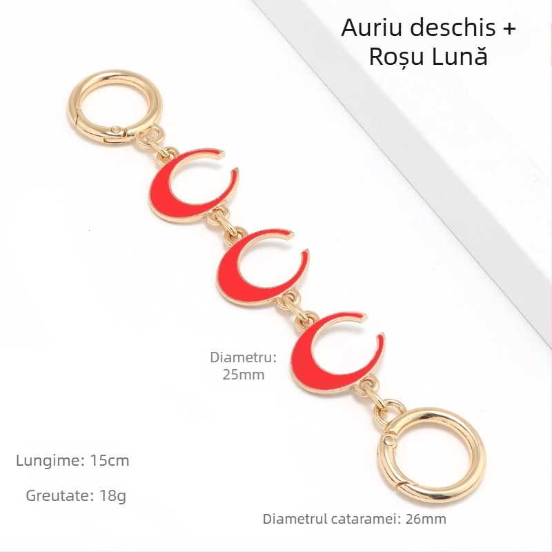 Geantă cu lanț extins Mahjong Bag Dionyor Bag subraț curea de umăr transformare inimă lună lanț accesorii perlă lanț decorare