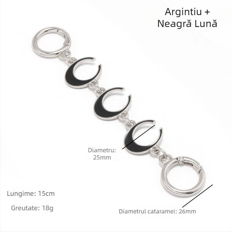 Geantă cu lanț extins Mahjong Bag Dionyor Bag subraț curea de umăr transformare inimă lună lanț accesorii perlă lanț decorare