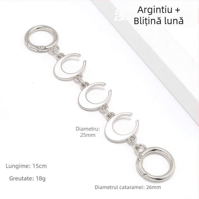 Geantă cu lanț extins Mahjong Bag Dionyor Bag subraț curea de umăr transformare inimă lună lanț accesorii perlă lanț decorare