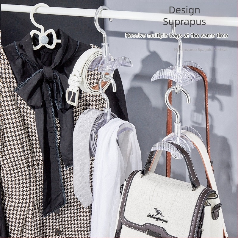 Rotativ geantă cârlig multifuncțional geantă rack dulap agățat cravată eșarfă rucsac pălărie depozitare rack acasă artefact