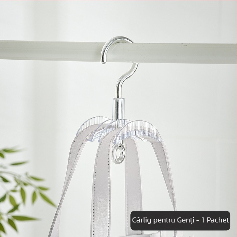 Rotativ geantă cârlig multifuncțional geantă rack dulap agățat cravată eșarfă rucsac pălărie depozitare rack acasă artefact