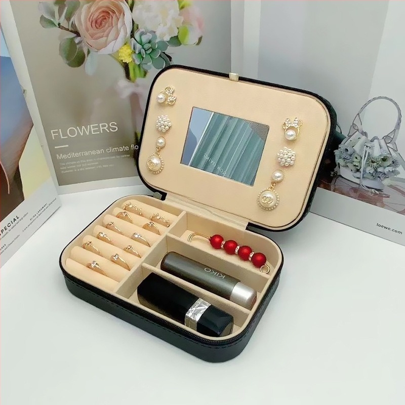 Cutie de depozitare pentru bijuterii Amazon în stil coreean, cercei cu inel și șurub, cutie de depozitare pentru bijuterii europene, en-gros, cutie de bijuterii cu strat dublu