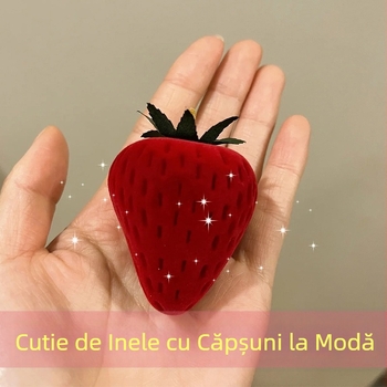 Cutie de bijuterii Shake the Sound Explosion cu căpșuni, cutie de depozitare pentru mini propuneri de cadouri creative cu desene animate, cutie de cadou drăguță, en-gros