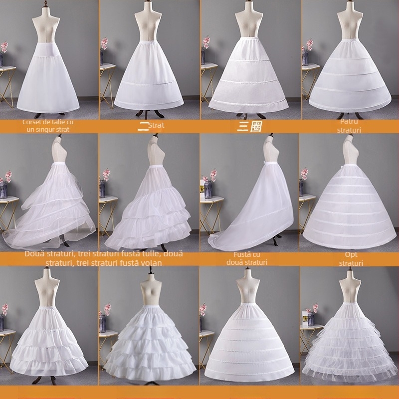 Rochie de mireasă cu fustă ajustabilă în formă de os de pește, fustă de coadă cu flori Lolita, fustă Carmen pentru mireasă