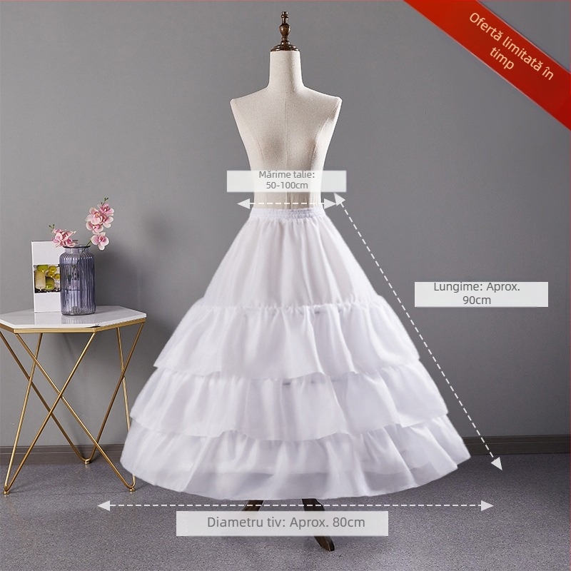 Rochie de mireasă cu fustă ajustabilă în formă de os de pește, fustă de coadă cu flori Lolita, fustă Carmen pentru mireasă