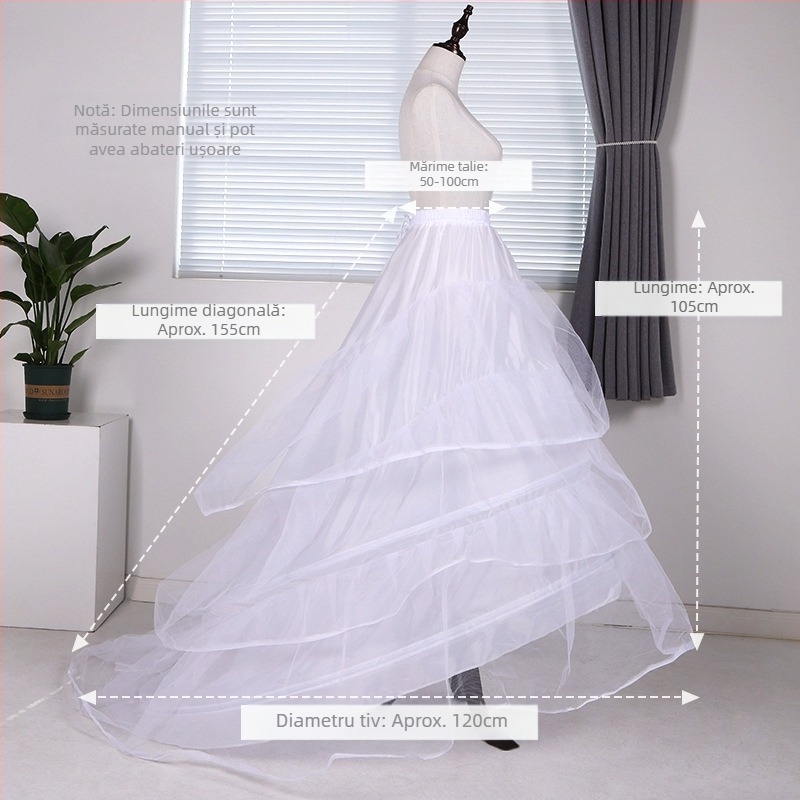 Rochie de mireasă cu fustă ajustabilă în formă de os de pește, fustă de coadă cu flori Lolita, fustă Carmen pentru mireasă