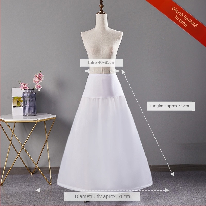 Rochie de mireasă cu fustă ajustabilă în formă de os de pește, fustă de coadă cu flori Lolita, fustă Carmen pentru mireasă