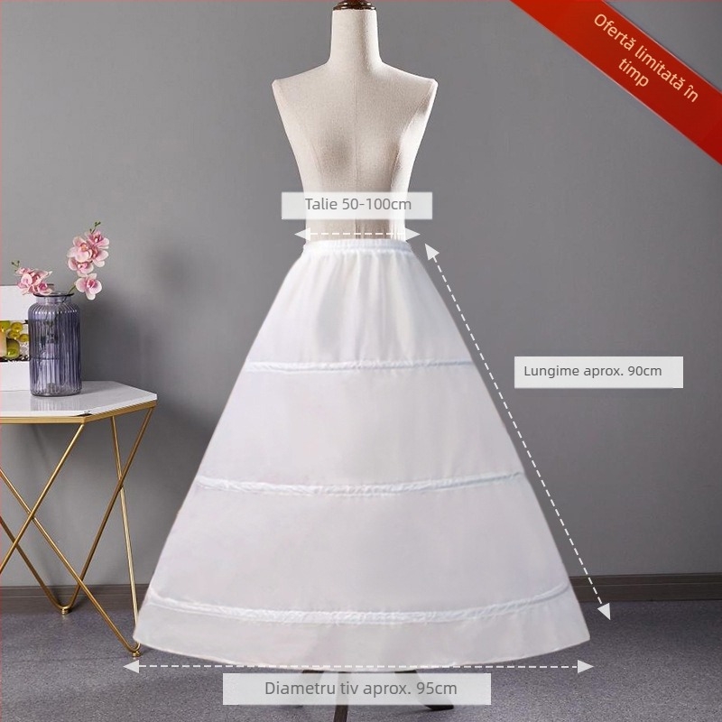 Rochie de mireasă cu fustă ajustabilă în formă de os de pește, fustă de coadă cu flori Lolita, fustă Carmen pentru mireasă