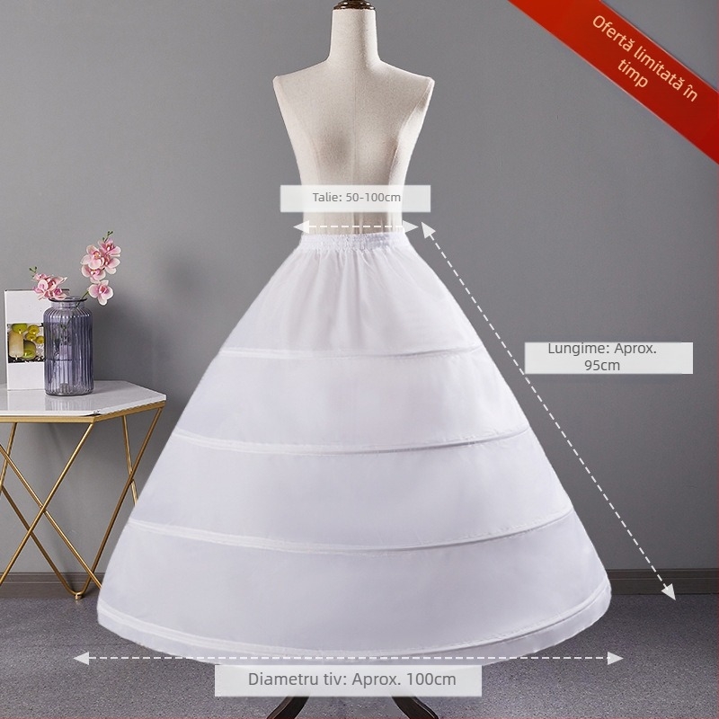 Rochie de mireasă cu fustă ajustabilă în formă de os de pește, fustă de coadă cu flori Lolita, fustă Carmen pentru mireasă