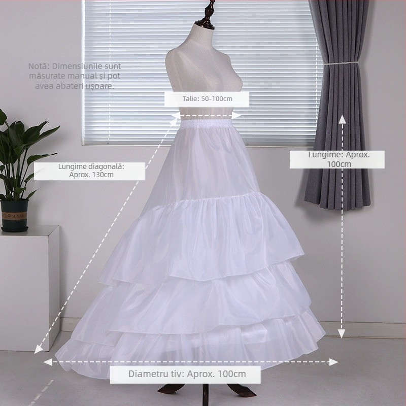 Rochie de mireasă cu fustă ajustabilă în formă de os de pește, fustă de coadă cu flori Lolita, fustă Carmen pentru mireasă