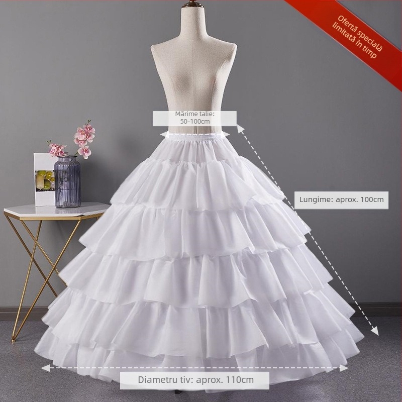 Rochie de mireasă cu fustă ajustabilă în formă de os de pește, fustă de coadă cu flori Lolita, fustă Carmen pentru mireasă