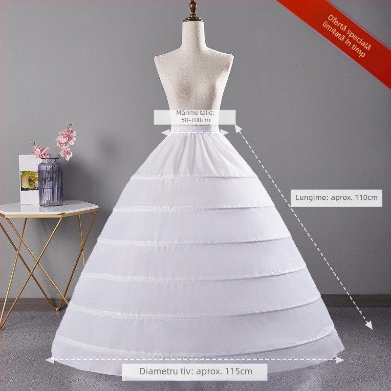 Rochie de mireasă cu fustă ajustabilă în formă de os de pește, fustă de coadă cu flori Lolita, fustă Carmen pentru mireasă