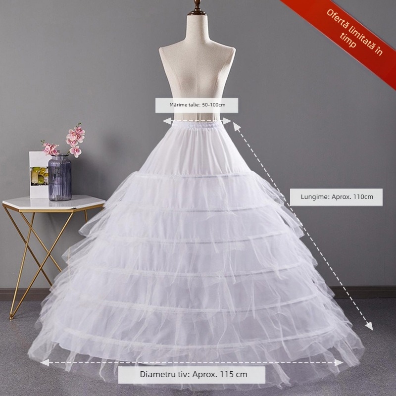 Rochie de mireasă cu fustă ajustabilă în formă de os de pește, fustă de coadă cu flori Lolita, fustă Carmen pentru mireasă