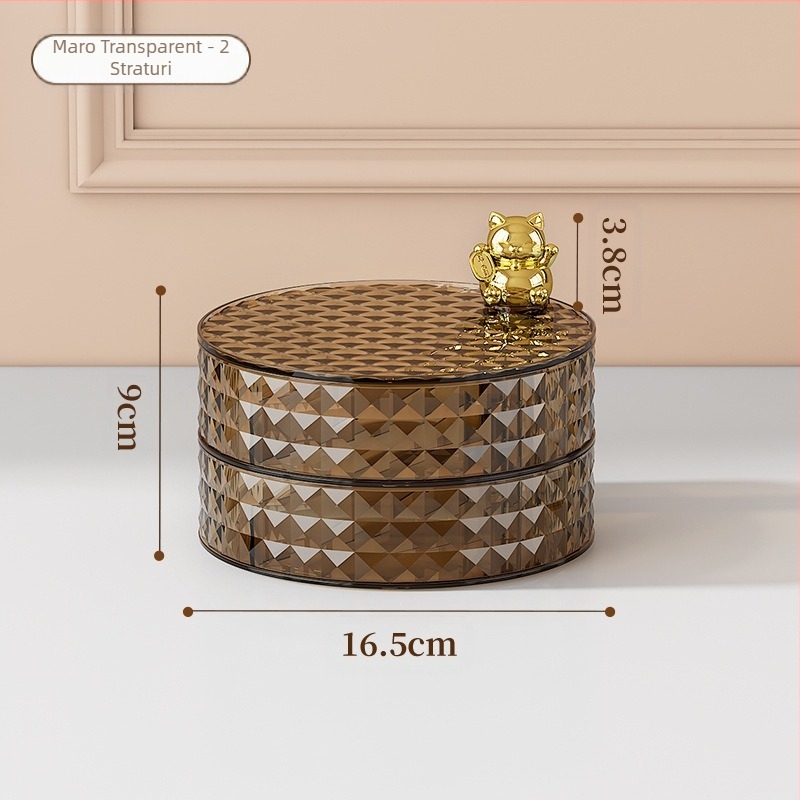 Masă de cafea pentru sufragerie, cutie de bomboane cu lumină de lux, tavă pentru gustări, bomboane de înaltă calitate, depozitare pentru gustări, cutie pentru fructe uscate cu nuci