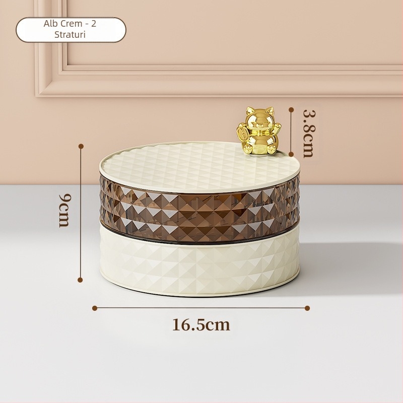 Masă de cafea pentru sufragerie, cutie de bomboane cu lumină de lux, tavă pentru gustări, bomboane de înaltă calitate, depozitare pentru gustări, cutie pentru fructe uscate cu nuci