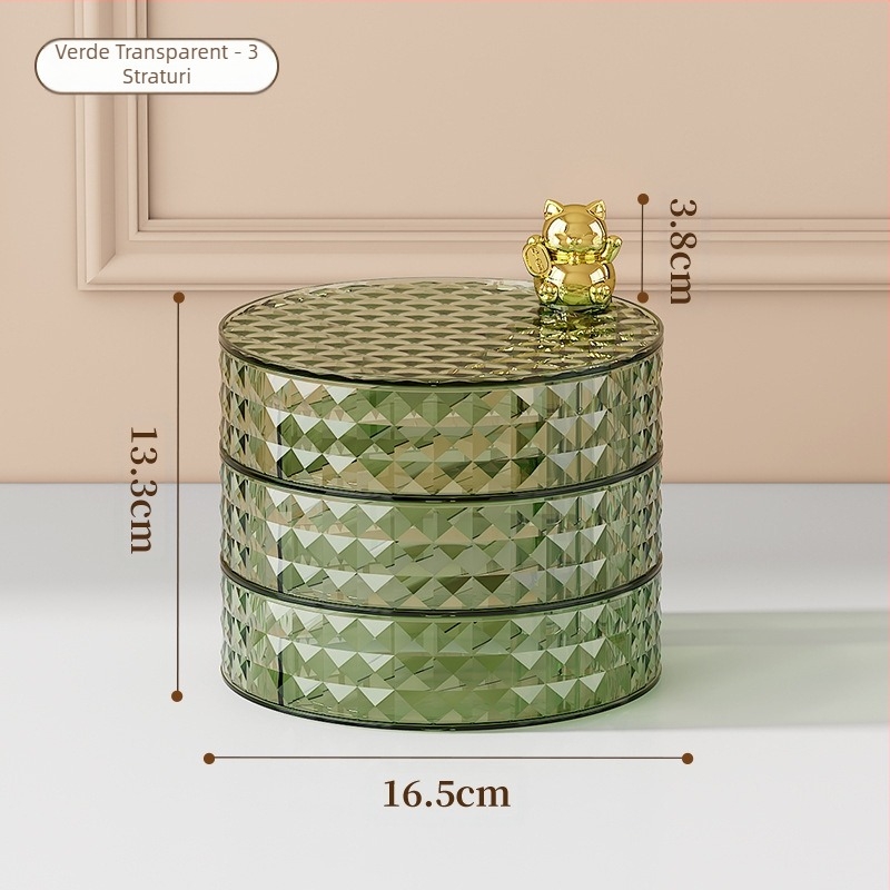 Masă de cafea pentru sufragerie, cutie de bomboane cu lumină de lux, tavă pentru gustări, bomboane de înaltă calitate, depozitare pentru gustări, cutie pentru fructe uscate cu nuci