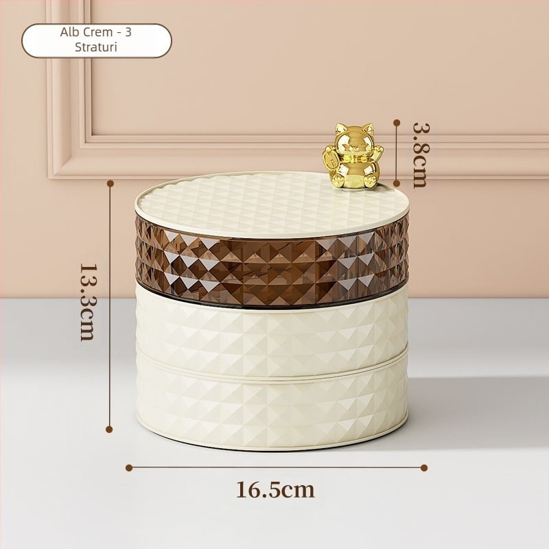 Masă de cafea pentru sufragerie, cutie de bomboane cu lumină de lux, tavă pentru gustări, bomboane de înaltă calitate, depozitare pentru gustări, cutie pentru fructe uscate cu nuci