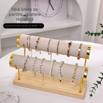 Raft de afișare pentru brățări, suport metalic multistrat pentru brățări, suport de afișare pentru bijuterii, scară, raft de depozitare pentru brățări, raft de bijuterii din catifea