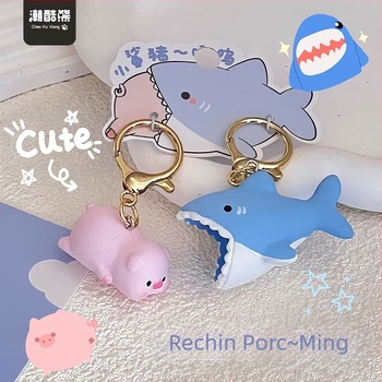 Breloc original mic rechin porc cuplu cadou mic porc arc varză desen animat breloc fată geantă pandantiv