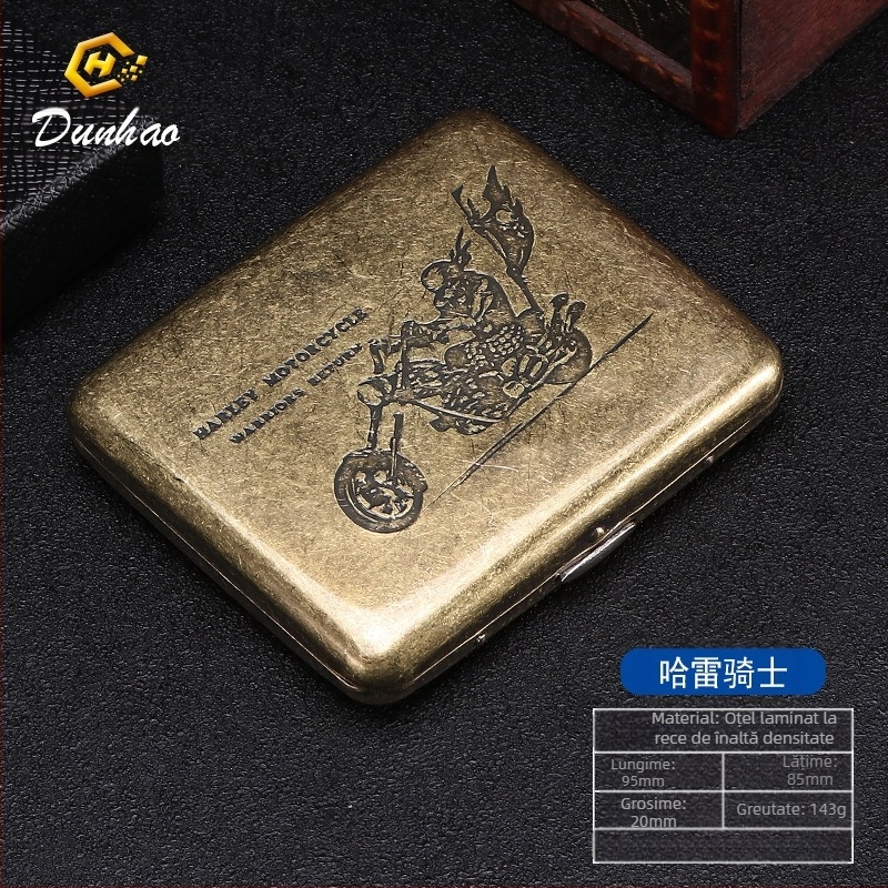 Cutie de țigări din cupru pur, cu flori condensate din bronz, cu 20 de pachete, cutie cadou sculptată, cu flori sculptate, rezistentă la presiune, set de fumat rezistent la praf