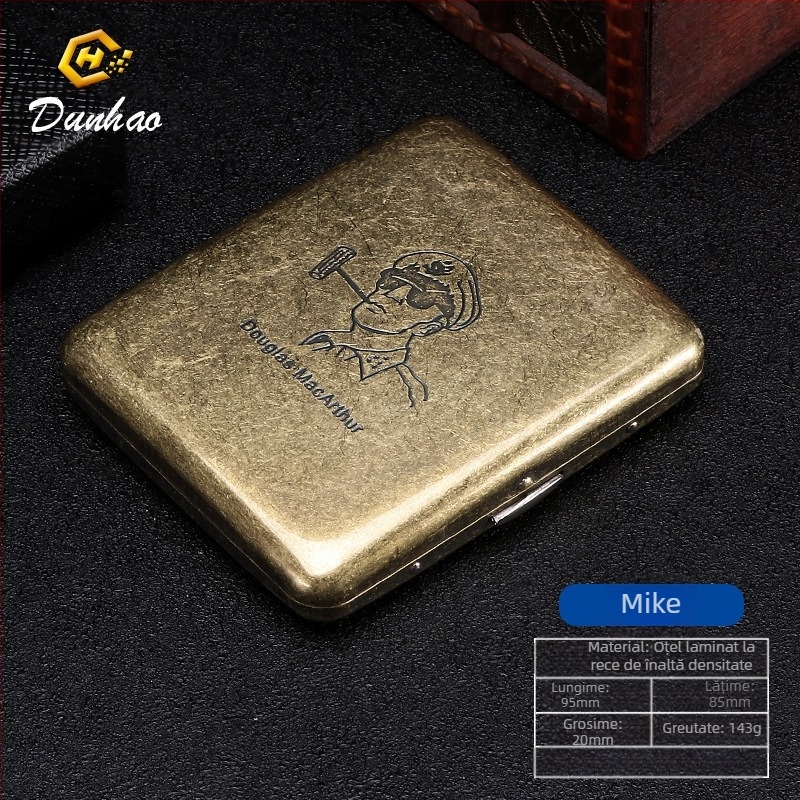 Cutie de țigări din cupru pur, cu flori condensate din bronz, cu 20 de pachete, cutie cadou sculptată, cu flori sculptate, rezistentă la presiune, set de fumat rezistent la praf