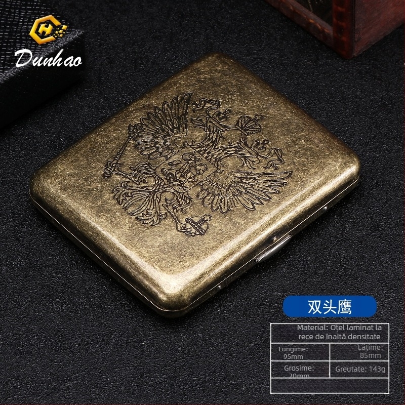 Cutie de țigări din cupru pur, cu flori condensate din bronz, cu 20 de pachete, cutie cadou sculptată, cu flori sculptate, rezistentă la presiune, set de fumat rezistent la praf