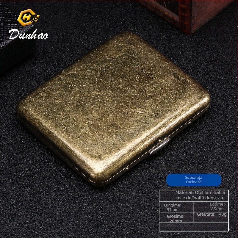 Cutie de țigări din cupru pur, cu flori condensate din bronz, cu 20 de pachete, cutie cadou sculptată, cu flori sculptate, rezistentă la presiune, set de fumat rezistent la praf