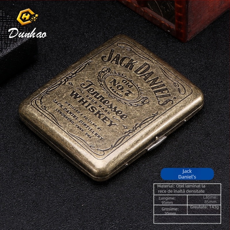 Cutie de țigări din cupru pur, cu flori condensate din bronz, cu 20 de pachete, cutie cadou sculptată, cu flori sculptate, rezistentă la presiune, set de fumat rezistent la praf