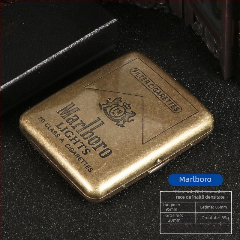 Cutie de țigări din cupru pur, cu flori condensate din bronz, cu 20 de pachete, cutie cadou sculptată, cu flori sculptate, rezistentă la presiune, set de fumat rezistent la praf