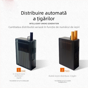 Nouă cutie automată pentru țigări, pachet de 20, pachet întreg, cutie automată intermitentă, cu suprafață ABS mată, translucidă, rezistentă la umiditate