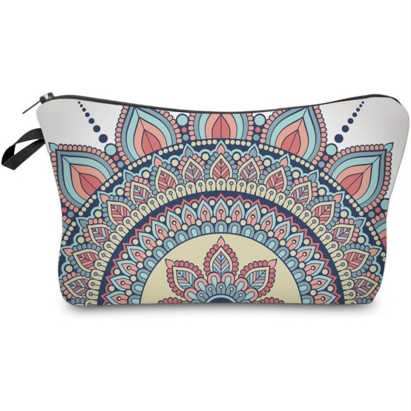 Geantă cosmetică imprimată cu căptușeală burete Amazon, vânzare fierbinte, geantă de depozitare pentru bijuterii cosmetice, portofel pentru monede