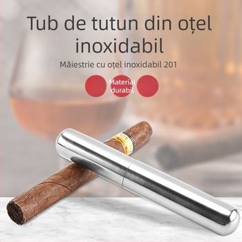 Producătorii furnizează tub de trabuc din oțel inoxidabil, tub de trabuc de călătorie portabil, accesorii pentru fumat cu manșon metalic pentru fumat din Europa și America