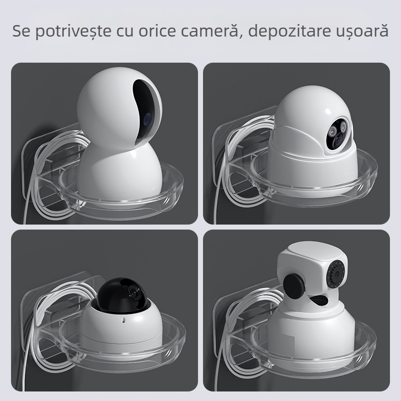 Suport de depozitare pentru monitorizare, suport pentru baie, suport de perete pentru dormitor, suport de depozitare din plastic, fără perforații, suport fără cuie, en-gros