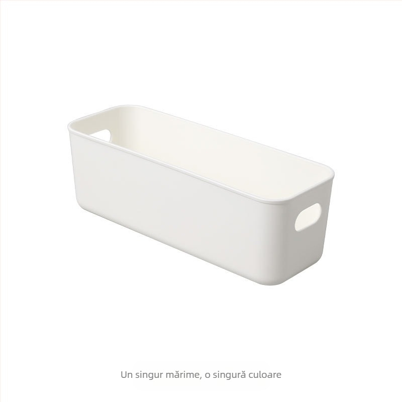Coș de depozitare din plastic, coș portabil pentru sertar, bucătărie, baie, dulap de birou, coș de depozitare