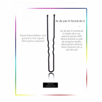 Clemă în formă de U, card de modelare, clemă îndrăzneață în formă de U, mare, machiaj artist, stilist, coc fix, machiaj Hair Studio