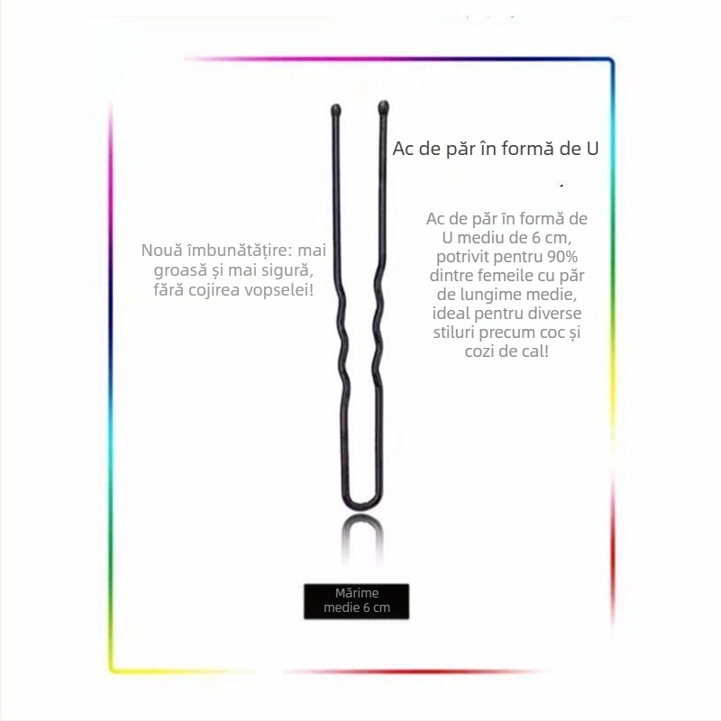 Clemă în formă de U, card de modelare, clemă îndrăzneață în formă de U, mare, machiaj artist, stilist, coc fix, machiaj Hair Studio